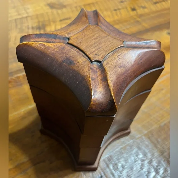 The Bombay Company Vintage Stacked Swivel Drawer Wooden Jewelry/Trinket Box - Picture 6 of 13